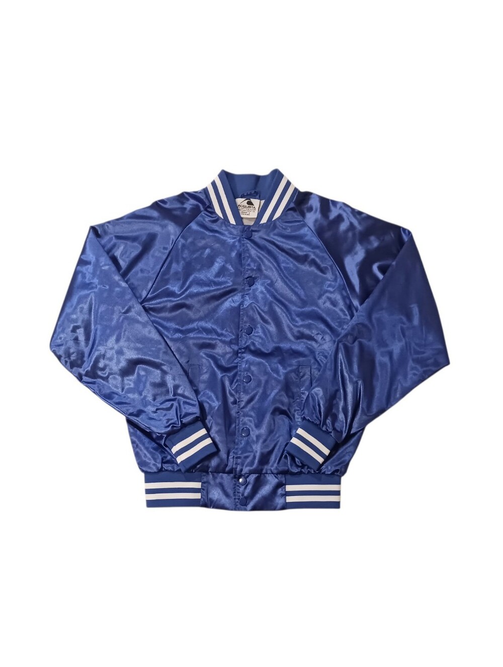 Vintage Indianapolis Colts Blue Satin Varsity Bomber Jacket